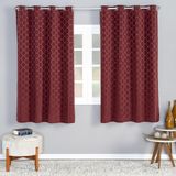 Cortina Dallas 2,20m X 1,40m Jacquard Corta Luz Sala Vinho