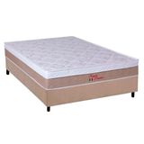Cama Box Casal: Colchão Ortopédico Orthoflex Foggia Premier Euro Pillow+ Base Suede Clean(138x188)