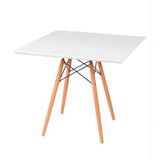 Mesa Jantar Quadrada Eiffel 80cm Branco Mdf Charles Eames