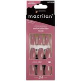 Macrilan Unhas Postiças Autocolantes Efeito Gel Nude Up703b (24 Unidades)