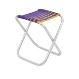 Banqueta De Praia Tramontina Fiji Em Alumínio Com Assento Roxo E Amarelo Tramontina