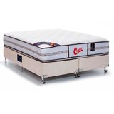 Cama Box + Colchão Castor King Vitagel Classic Double Face Pocket 193x203x63xcm