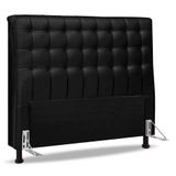 Cabeceira Cama Box Casal King Size Ciara 195cm Botonê Com Frame Suede Preto - Abmaza