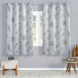 Cortina Flora 4,00m X 2,50m Jacquard Corta Luz Sala Jasmin