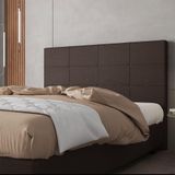 Cabeceira Estofada Casal King Size 195 Cm Marte Corino Skybox Marrom