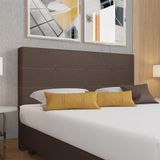 Cabeceira Estofada Casal King Size 195 Cm Terra Corino Skybox Marrom