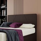Cabeceira Estofada Casal King Size 195 Cm Júpiter Corino Skybox Marrom