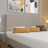 Cabeceira Estofada Casal Queen Size 160 Cm Terra Linho Skybox Bege