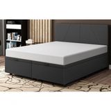 Base Cama Box Baú Casal King Size Linho Skybox Preto