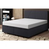 Base Cama Box Baú Casal King Size Veludo Skybox Preto