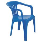 Cadeira Tramontina Atalaia Basic Com Braços Em Polipropileno Azul Tramontina