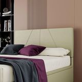 Cabeceira Estofada Casal King Size 195 Cm Júpiter Corino Skybox Bege