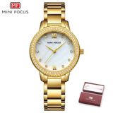 Relógio Feminino Mini Focus Mf0226l À Prova D&#39;água Dourado