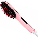 Escova Alisadora Elétrica Chapinha Lcd 230c - Rosa- Bivolt