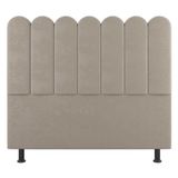 Cabeceira Cama Box Casal Queen Size Lana 160cm Suede Bege - Abmaza