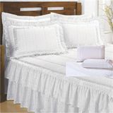 Kit Colcha Lese Noiva Casal Queen Com Jogo Lençol 11 Peças Presente Casamento