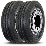 Kit 2 Pneu Aro 22.5 295/80r22.5 Xbri 152/149k 18pr Mix Works