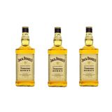 Kit 3 Jack Daniel&#39;s Honey Original 375ml Uísque Padrinhos