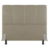 Cabeceira Cama Box Casal Queen Size Amber 160cm Estofada Linho Bege - Abmaza