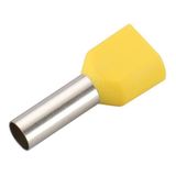 500 X Terminal Conector Tubular Ilhós Duplo 6,0mm Amarelo