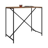 Mesa Bancada Steel Quadra Estilo Industrial Vermont E Preto