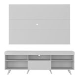 Rack Retrô Com Painel Tv Até 65 Polegadas Miami Multimóveis Mp1060 Branco Branco