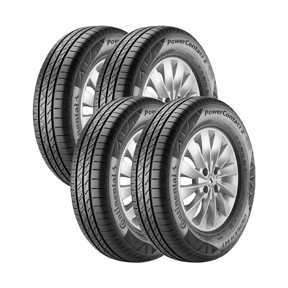 Jogo 4 Pneus Continental Aro 16 Powercontact 2 205/55r16 91v