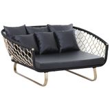 Chaise Milão Trama Original Em Alumínio Para , Jardim, Preto Acapulco