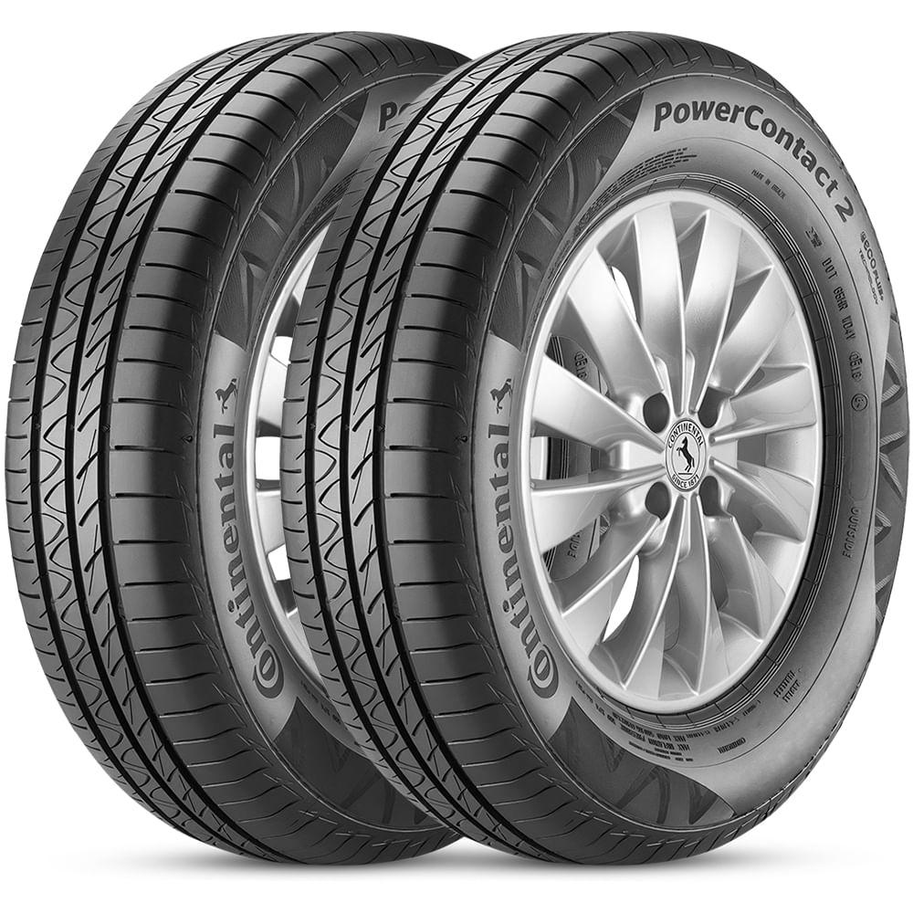 Kit 2 Pneu Continental Aro 15 185/65r15 88h Powercontact 2