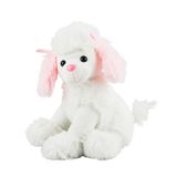 Cachorro Poodle Branco Sentado 20cm - Pelúcia