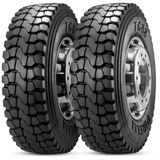 Kit 2 Pneu Pirelli 275/80r22.5 149l Tl Tg88 Borrachudo Misto