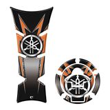 Kit Protetor De Tanque E Bocal Moto Yamaha Laranja Laranja