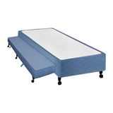 Cama Box Base C-auxiliar Universal Solteiro Poli Tecido Blue (78x188x27) - Castor
