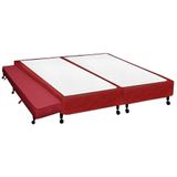 Cama Box Base C-auxiliar Universal King Poli Tecido Wine (193x203x27) - Castor