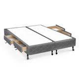 Cama Box Base C-gavetas Queen Poli Tecido Gray (158x27-c-4 Gavs) - Castor