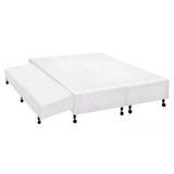 Cama Box Base C-auxiliar Universal King Poli Tecido White (193x203x27) - Castor