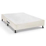 Cama Box Base Universal Casal Poli Tecido Clean (138x188x23) - Castor