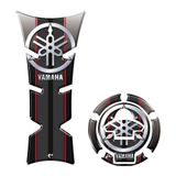 Kit Adesivo Protetor Tanque E Bocal Moto Yamaha Lista Vermelha Vermelho