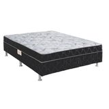 Cama Box Conjugado Casal: Colchão Molas Bonnel Springs Black (138x188x41) Pelmex