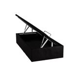 Cama Box Baú Solteiro Universal Suede Nero Black (88x188x35) - Ortobom