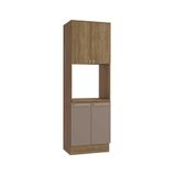Paneleiro De Cozinha Botanic M630 4 Portas 70cm Nogueira/fendi - Kappesberg