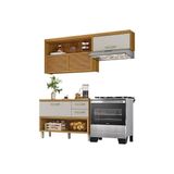 Cozinha Modulada Nesher Princesa 2 Peças (1 Armário + 1 Balcão) C2p21 Freijo/off White