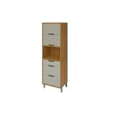 Paneleiro De Cozinha Imperatriz C/ 2 Portas E 3 Gavetas (1 Forno) 70cm Freijo/off White - Nesher
