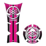 Kit Adesivo Protetor Tanque E Bocal Moto Yamaha Diapasão Pink Pink