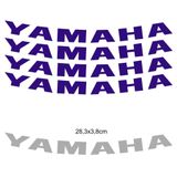 Kit 4 Adesivos Roda Interna Moto Yamaha Azul Azul