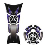 Kit Adesivo Protetor Tanque E Bocal Moto Yamaha Azul Azul