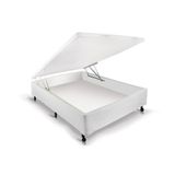 Cama Box Baú Viúva Courano White New (128x188x30) - Castor