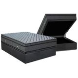 Cama Box Baú Colchão Molas Ortobom Hotelaria Multilastic Orthotel Luxobase Suede Gray(138x188)