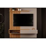 Painel Para Tv Tito Até 65&quot; Griz-carvalho - Dj Móveis