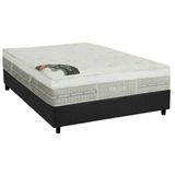 Cama Box Casal: Colchão Molas Castor Pocket Gold Star Slx Gran Plush Látexbase Suede Gray(138x188)